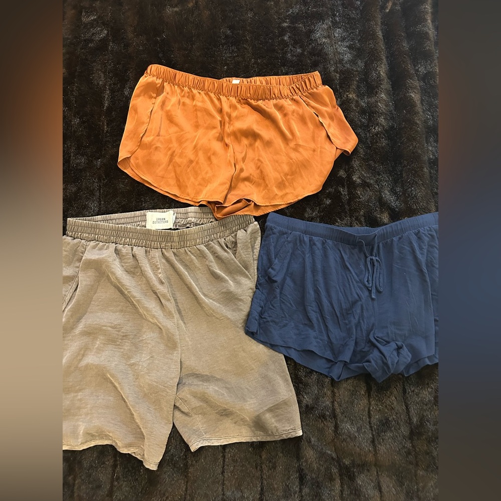 Women’s Lounge Shorts Bundle Size Large Elastic Waist Sleep Pajama Lot 3